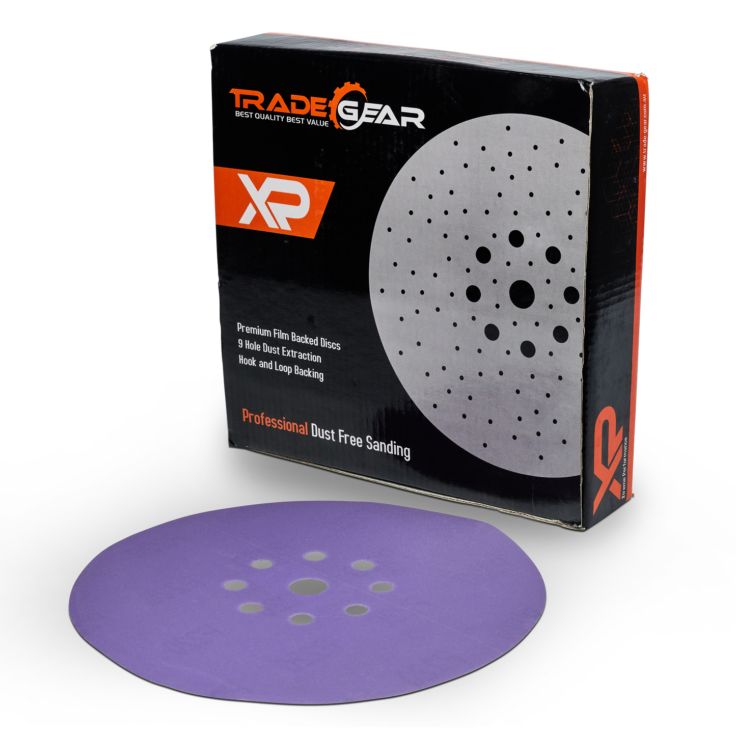 TRADEgear XP 228mm Purple 9-hole Abrasive Disc - TradeGear