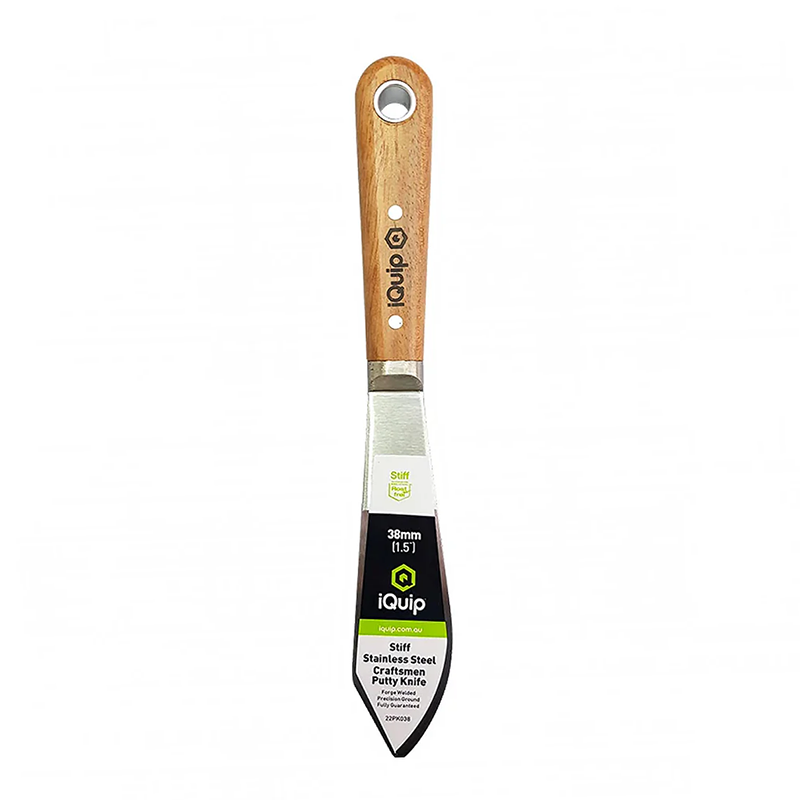 iQuip Stainless Steel Flexible Putty Knife - Rosewood Handle - TradeGear