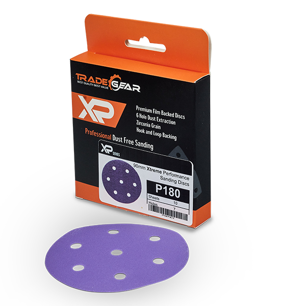TRADEgear XP 90mm Purple 7-hole Abrasive Disc - 100 PACK - TradeGear