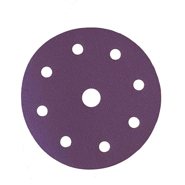 TRADEgear XP 125mm Purple 9-hole Abrasive Disc - 50 PACK - TradeGear