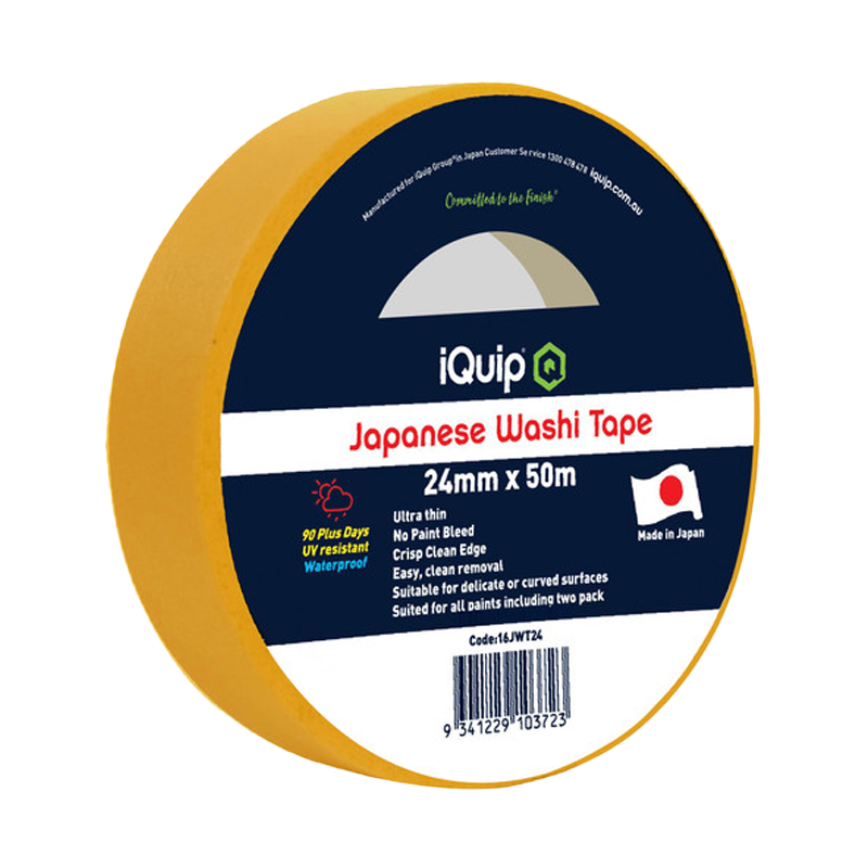 iQuip iGecko Japanese Washi Masking Tape - 50m features ultra-thin, UV-resistant, waterproof tape that removes cleanly with no residue.