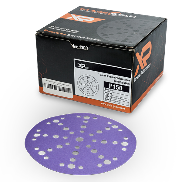 TRADEgear XP 150mm Purple 48-hole Abrasive Disc - 100 PACK - TradeGear