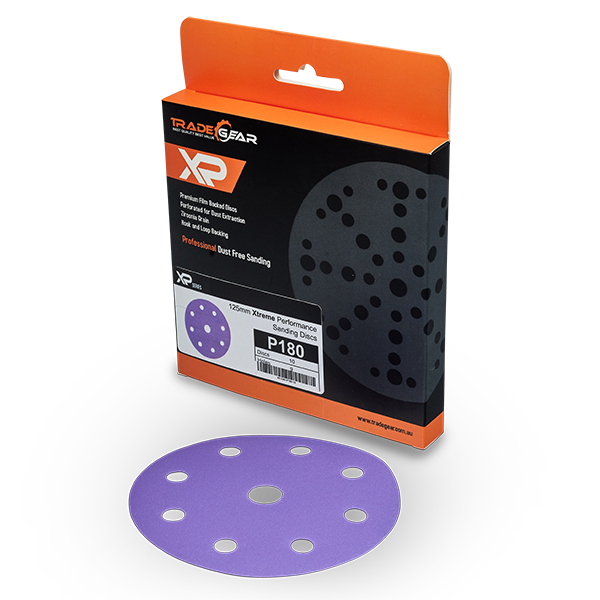 TRADEgear XP 125mm Purple 9-hole Abrasive Disc - 50 PACK - TradeGear