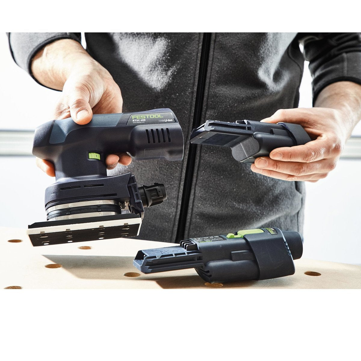 FESTOOL RTSC 400 18V Cordless 80mm x 133mm 1/4 Sheet Orbital Sander - TradeGear