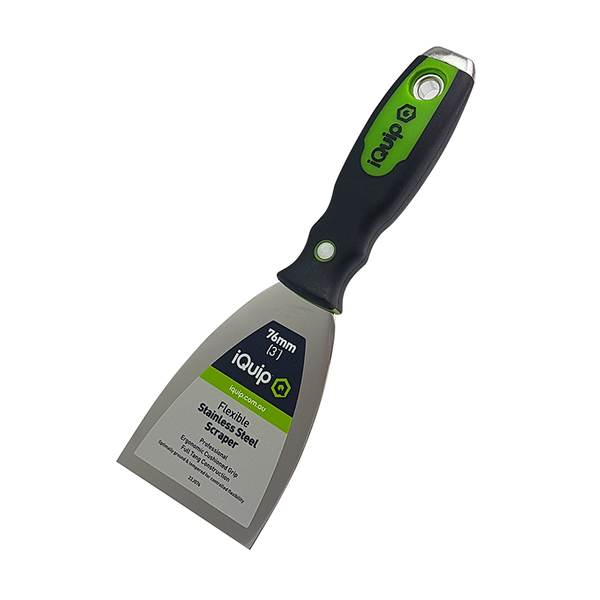 iQuip Stainless Steel Flexible Putty Knife with Ergo Handle - TradeGear
