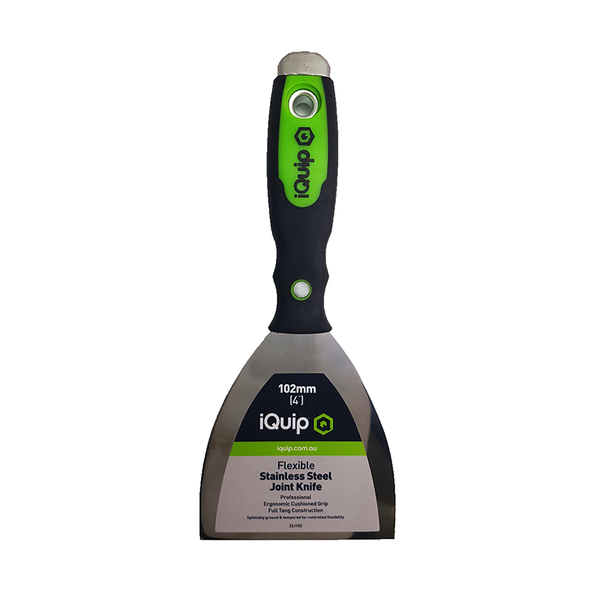iQuip Stainless Steel Flexible Putty Knife with Ergo Handle - TradeGear