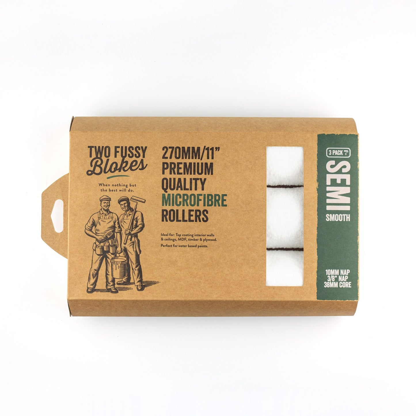 TWO FUSSY BLOKES Microfibre Roller 10mm Nap - TradeGear