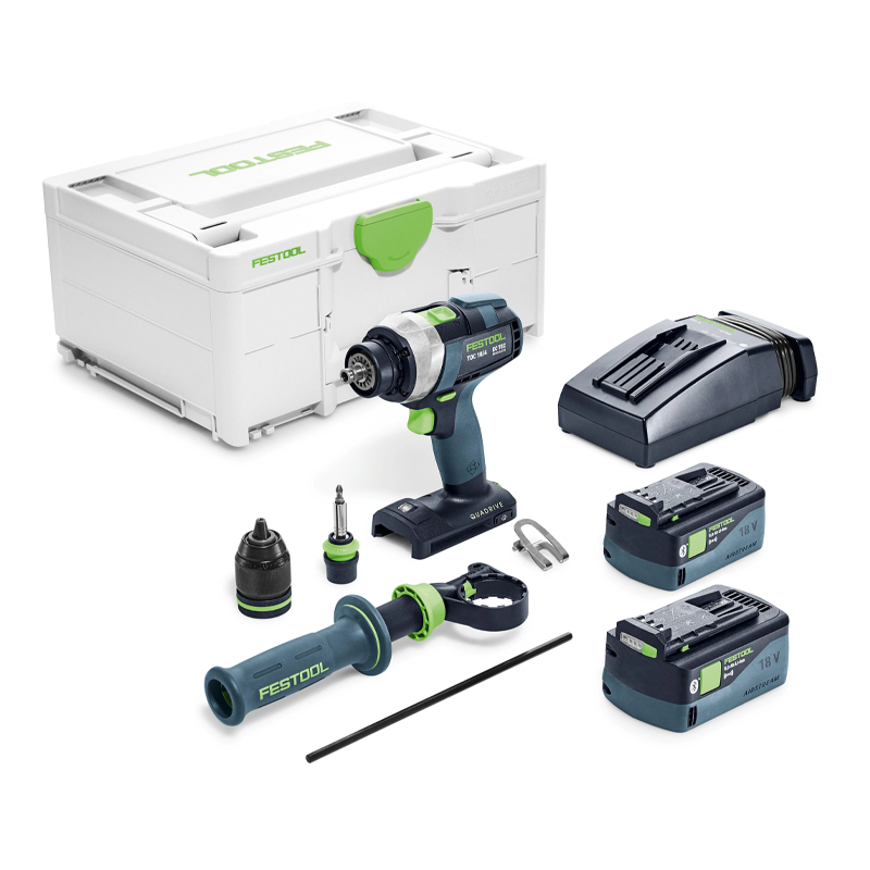 FESTOOL TDC 18V Cordless 4 Speed Drill 5.0Ah Bluetooth Set in Systainer - TradeGear