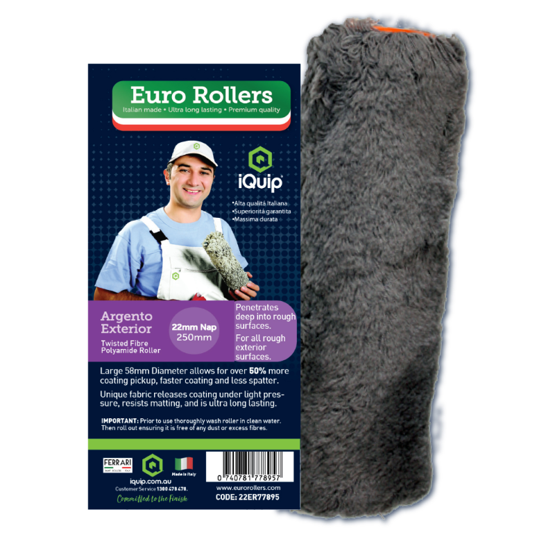 iQuip Euro Argento Exterior Roller Sleeve - 22mm Nap - TradeGear