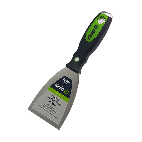 iQuip Stainless Steel Flexible Putty Knife with Ergo Handle