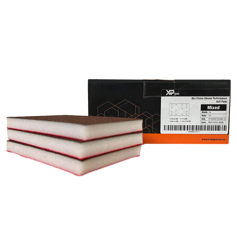 TRADEgear XP Foam Abrasive Pad 80mm x 133mm TradeGear