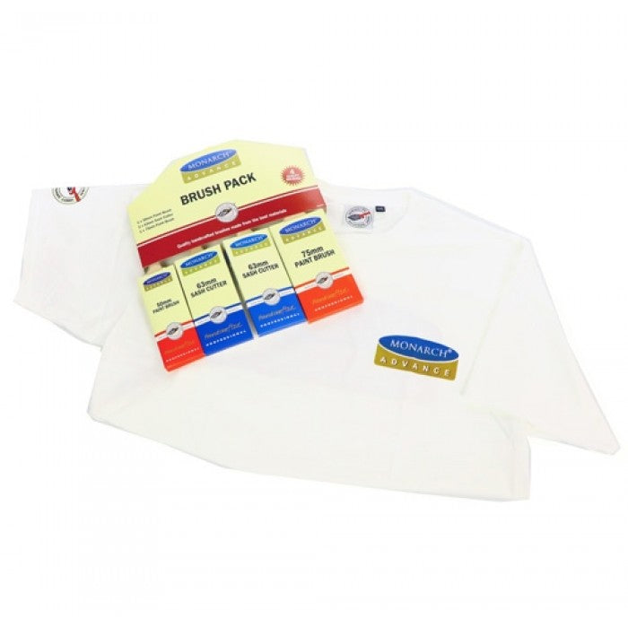 MONARCH Advance Brush 4-Pack with T-Shirt - TradeGear