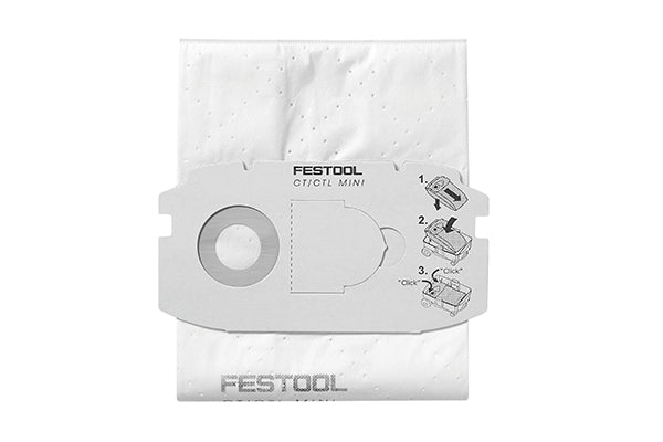 FESTOOL Selfclean Filter Bags for CT MIDI - 5 Pack